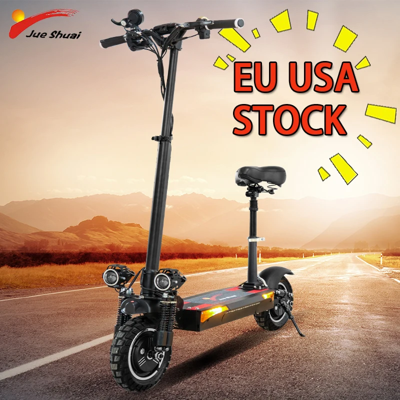 

Dual Motor 48V2000W Foldable Electric Scooters Adult Kick Scooter with Removable Seat Waterproof 100KM Max Distance EU USA Stock