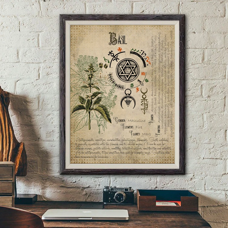 Witchcraft-Book-of-Shadows-Vintage-Prints-Herbal-Grimoire-BOS-Sheets-Posters-Herbarium-Wall-Art-Pictures-Canvas (1)