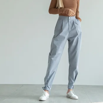 

Pure Cotton Pants Woman Leisure Trousers Woman High Waist Pants Autumn and Winter Fashion Commuting Pants Women
