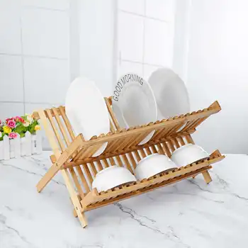

20 Grids Kitchen Drying Rack Holder Dish Drainer Plate Bowls Cups Stand Dish Organizer Foldable Storage Racks Kitchen Tools