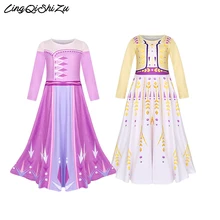 Платья для маленьких девочек; платье принцессы Анны и Эльзы; Детские вечерние платья для девочек; Детский костюм Эльзы; одежда розового цвета; 8174