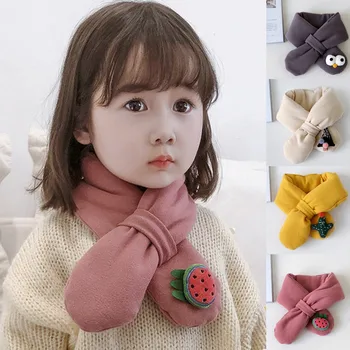 

Thick Fleece Baby Shawl Wrap Winter Children Warm Neckerchief Scarves Boys Girls шарф Scarf Kids Cotton Neckcloth cuellos niño