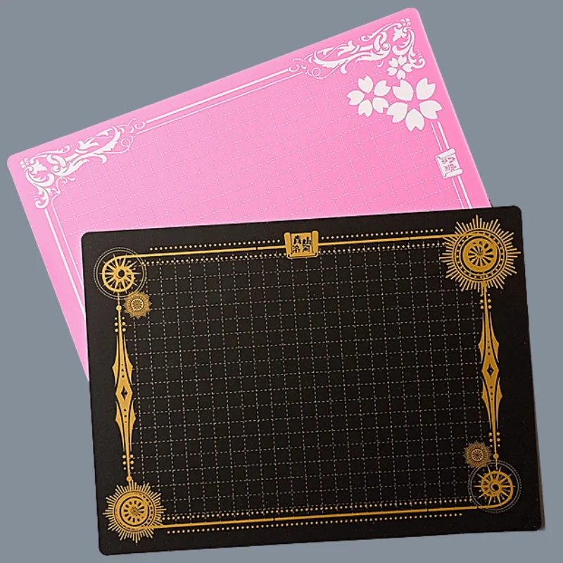 Magic array hand-carved cutting mat A4 black pink hand account craft scratch automatic healing cute color boards | Канцтовары для