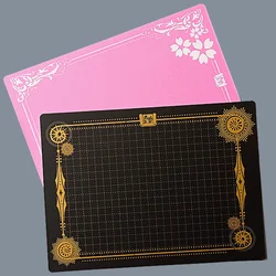Tapis de découpe magique sculpté à la main, format A4, noir, rose, tapis artisanal à gratter, guérison automatique, planches à découper mignonnes 