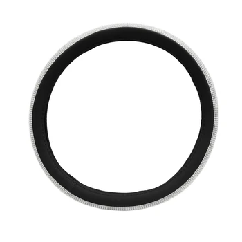 

X Autohaux 15''38cm Non-slip Wear Car Steering Wheel Cover Protector with Bling Rhinestone Car Steering-wheel Sleeve Protector