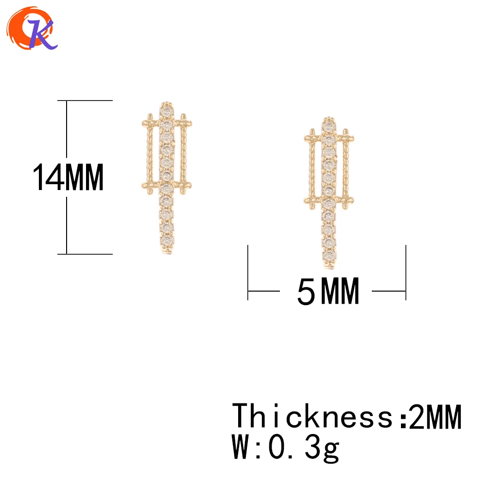 Cordial Design 50Pcs Jewelry Accessories/DIY Making/Cubic Zirconia Charms/Genuine Gold Plating/Hand Made/Fingernail Findings - cordial