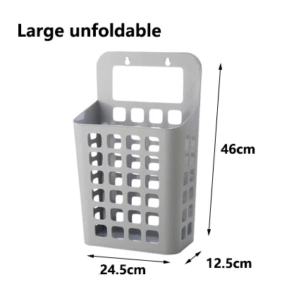 New Multifunctional Sucker Hanging Hamper Dirty Clothes Storage Basket Hollow Plastic Storage Basket Large Dirty Laundry Basket - Цвет: B