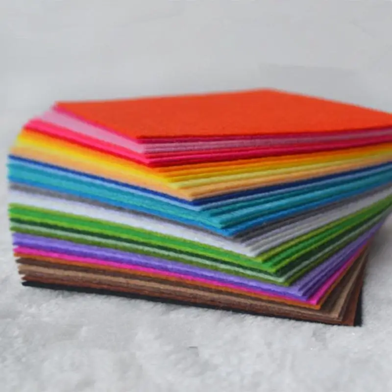 

40pcs Nonwoven Felt Fabric Polyester Cloth Felts Home Decoration Sewing Dolls Crafts DIY Non Woven Cloth Fabric Random Colors