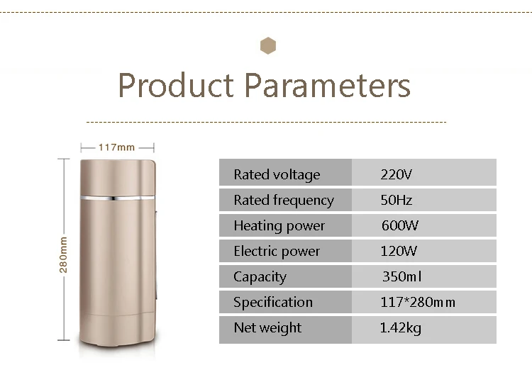 reserva automática filtro-livre de soja leite juicer 350ml