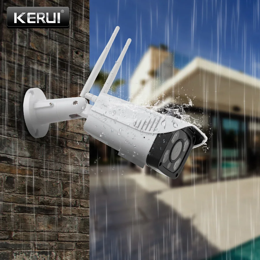 KERUI смарт-камера с Wi-Fi IP CCTV Беспроводная P2P камера безопасности Открытый IP66 водонепроницаемый SD карта хранения Ночной монитор для зрения
