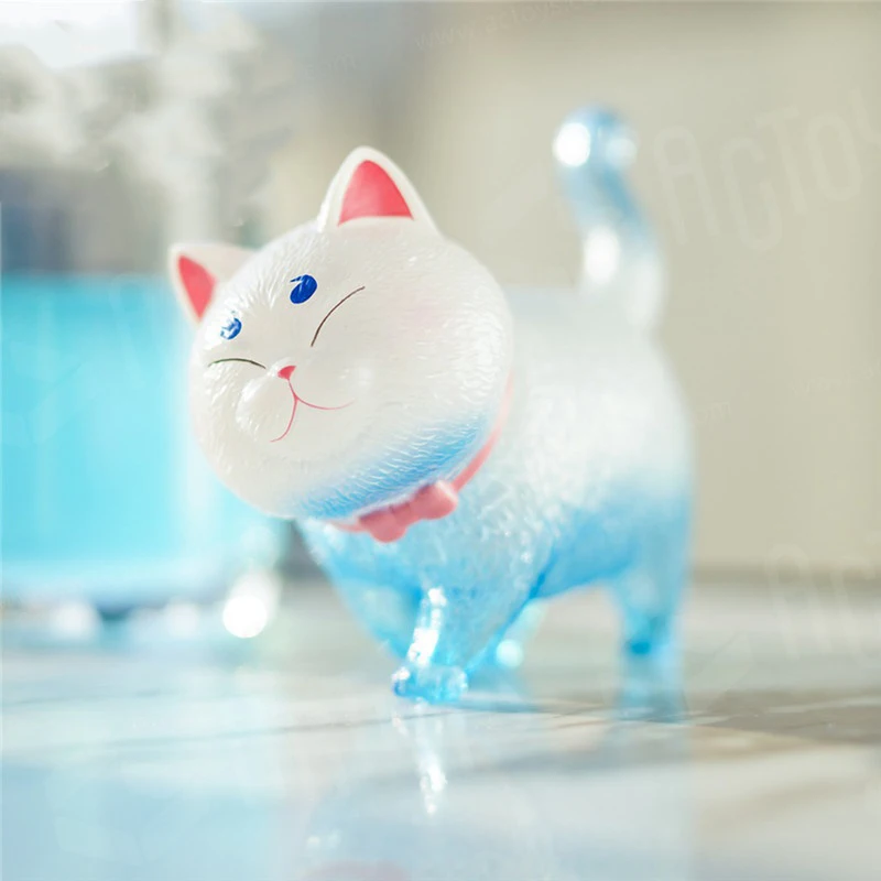 

Cat Bell Meow Bag Full Transparent Colorful Blind Box Doll Anime Peripheral Garage Kit Desktop Ornaments Gift Toy Puppets Model