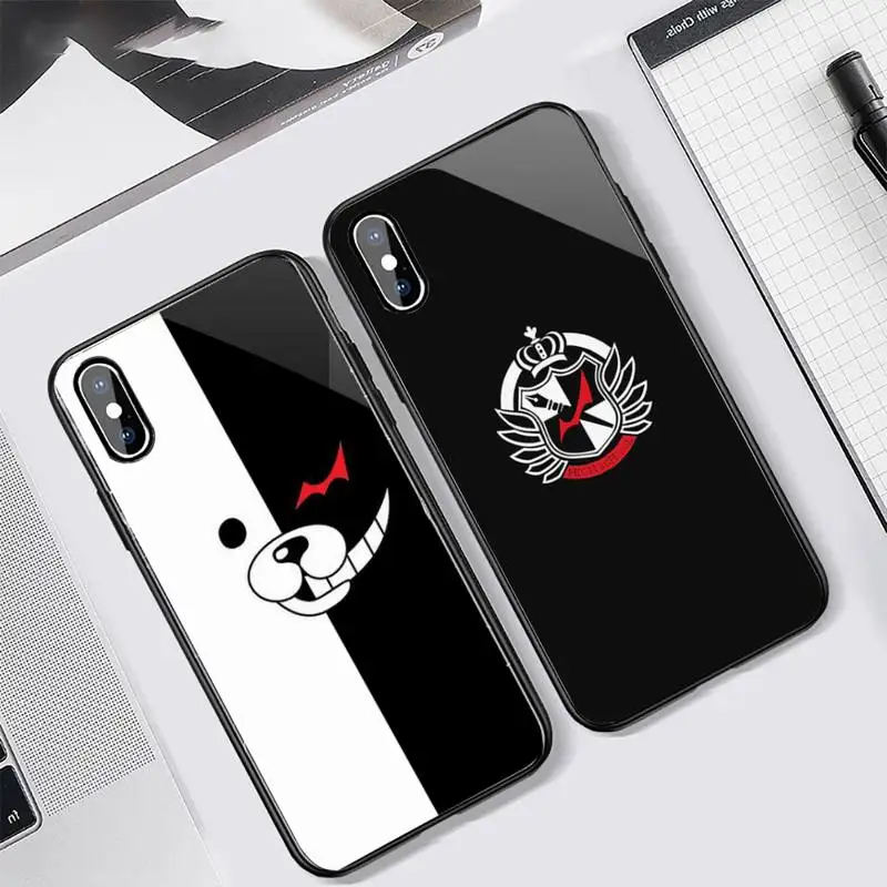 

danganronpa Anime Cool Comics Phone Case cover coque fundaTempered glass For iphone 5C 6 6S 7 8 plus X XS XR 11 PRO MAX