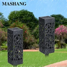 Солнечный светильник для газона, открытый водонепроницаемый светильник, украшение, 1 шт., полый ландшафтный светильник, садовый уличный светильник