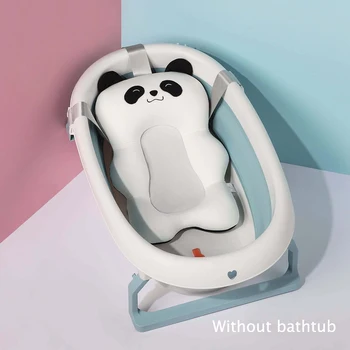 

Baby Shower Bath Tub Pad Non-Slip Bathtub Seat Support Mat Newborn Safety Security Bath Support Cushion Foldable Soft Pillow