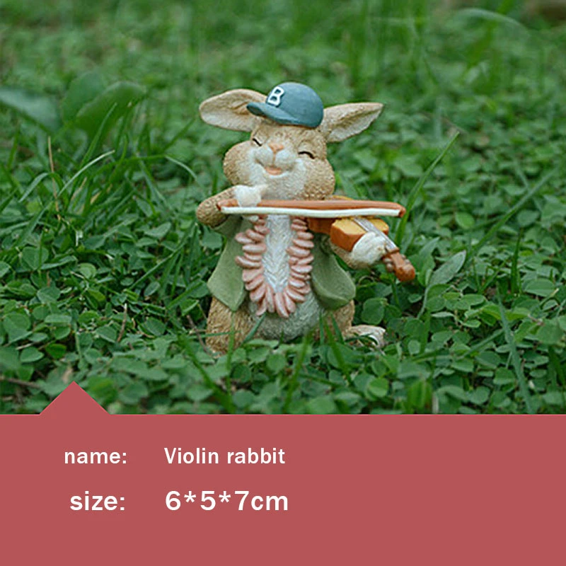 Садоводство кролик украшение фигурки автомобиль полимерный микро-пейзаж подарок Пасхальная коллекция скульптура животное - Цвет: U