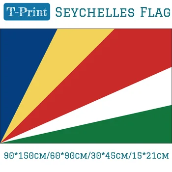 

10PCS Flag Republic of Seychelles National Flag for Home Decoration Car Flag 90*150cm/60*90cm/15*21cm Outlast Polyester Printed