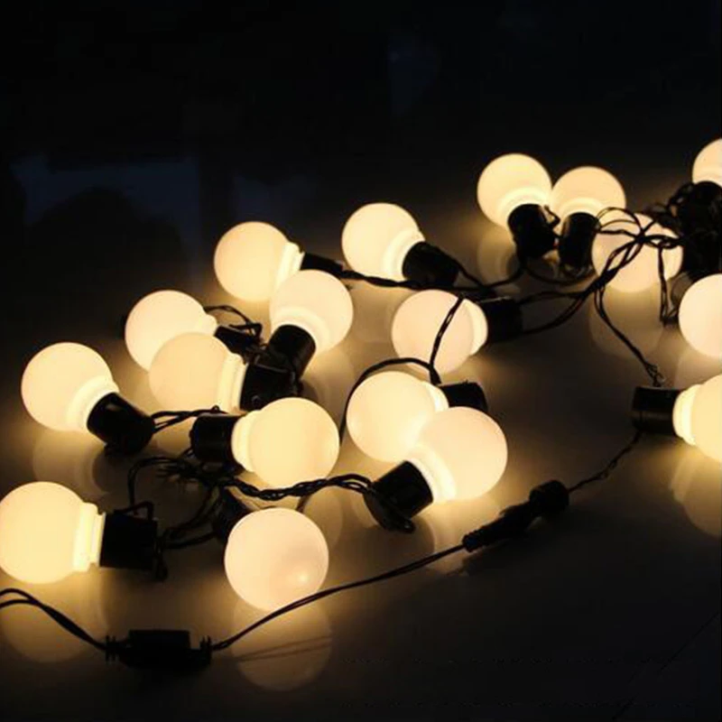 Coversage Рождественские лампочки для украшения дерева светодиодная гирлянда Сказочный светильник черная цепочка для дома и сада вечерние украшения для улицы и праздника - Emitting Color: Warm White type 2