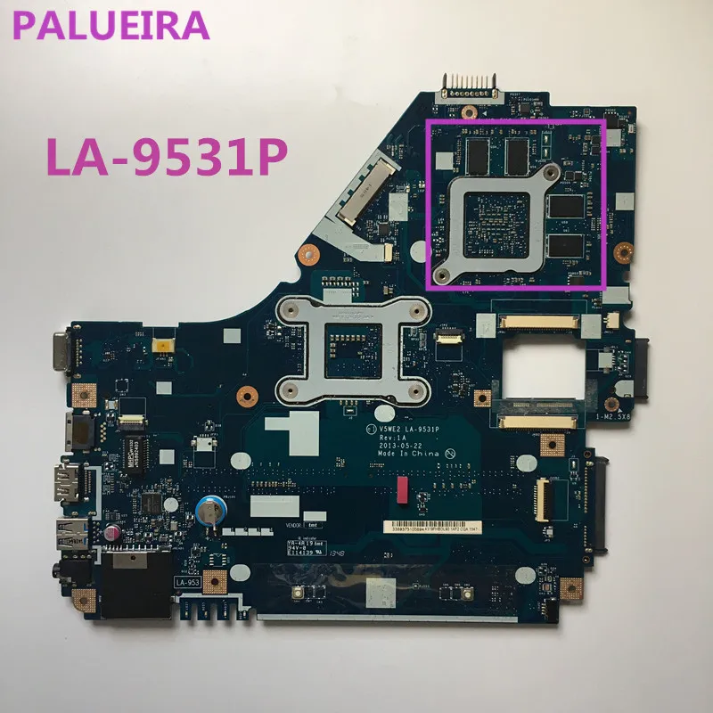 PALUBEIRA V5WE2 LA-9531P для ACER E1-572 E1-572G ноутбук с видеокартой чип материнская плата портативного компьютера с Процессор DDR3 тесты работы