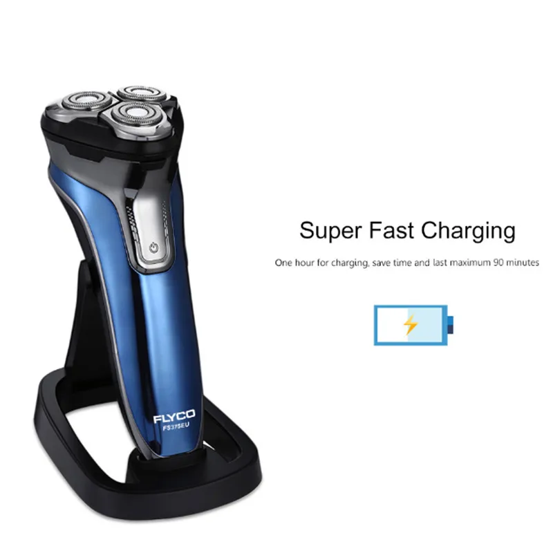 FLYCO FS375 перезаряжаемая электробритва влажная сухая роторная бритва для мужчин