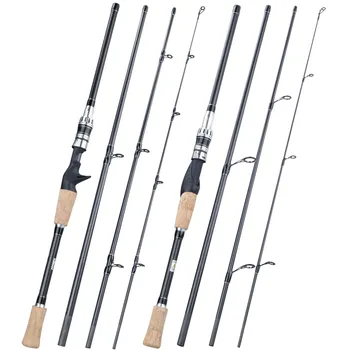 

Sougayilang NEW 2.1M Lure Fishing Rod Portable 4 Section Ultra Light Carbon Fiber Spinning/Casting Travel Fishing Rod Tackle