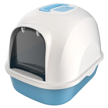 

Cat sand-basin is closed, cat supplies are toilet large, pooped, smelly, splattered