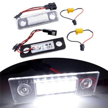 

1 Pair LED Car License Plate Lights Number For VW Skoda Octavia ll Facelift 09-12 Facelifted 03-12 Roomster 5J 06-10 Signal Lamp