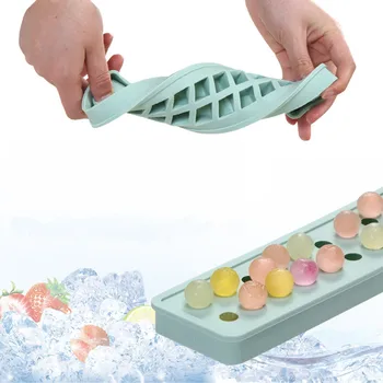 

16/18/20 Grid Ice Cube Mould Square-shape DIY Handmade Jelly Pudding Chocolate Silicone Mold Trays with Lid Kitchen Bar Tools