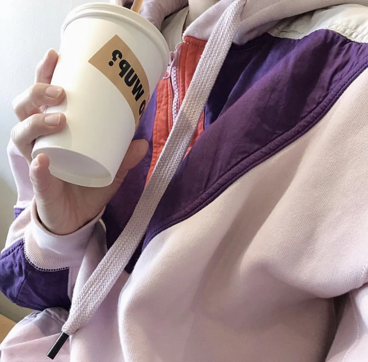 Purple Женская толстовка с капюшоном Осень/Зима Новинка половина молнии большой карман с капюшоном Женская толстовка - Цвет: Purple