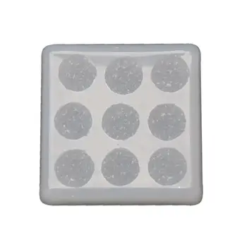 

Hot 12mm Crystal Cluster Mold Flat Round Resin Gem Earrings Mold Jewelry Making Tool