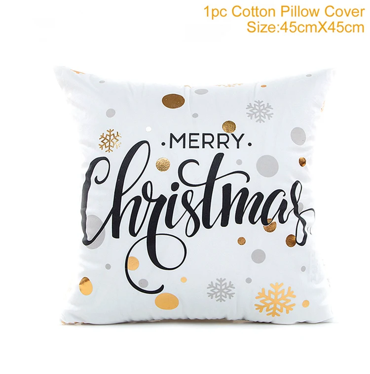 Черно-белый Рождественский чехол для подушки Санта-Клаус, Рождественский Декор для дома, рождественский подарок, Рождественский Декор, счастливый год - Цвет: A2