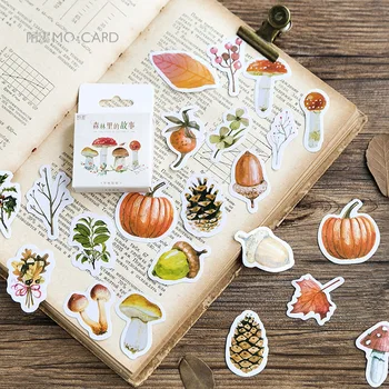 

Mohamm Forest Stories Creative Handbook Decoration Stickers Scrapbooking Stationery Planner Office Supplies Stationery