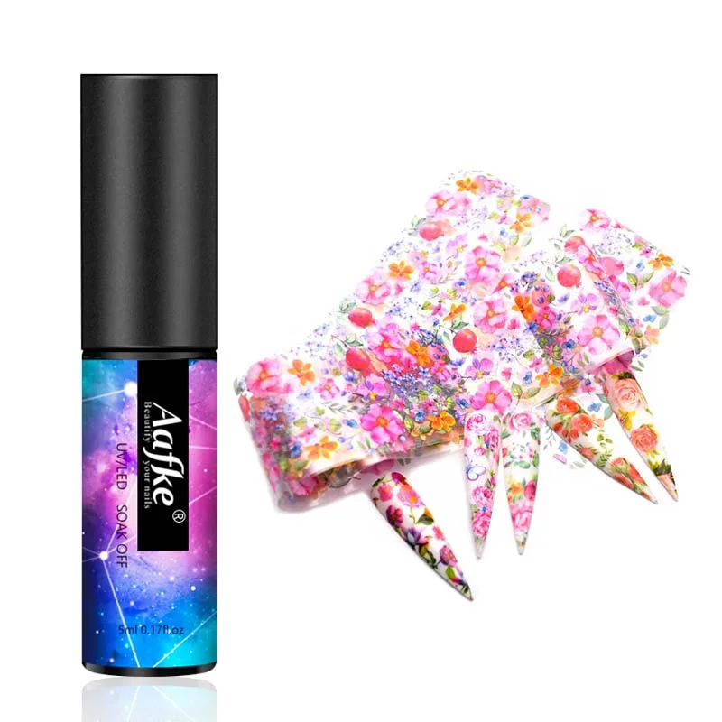 5 мл клей из фольги для ногтей со звездным небом Набор наклеек переноса клея гель