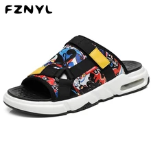 FZNYL; Новинка года; летние пляжные сандалии; мужские мягкие удобные модные уличные тапочки на воздушной подушке; нескользящая Повседневная обувь; Sandalias