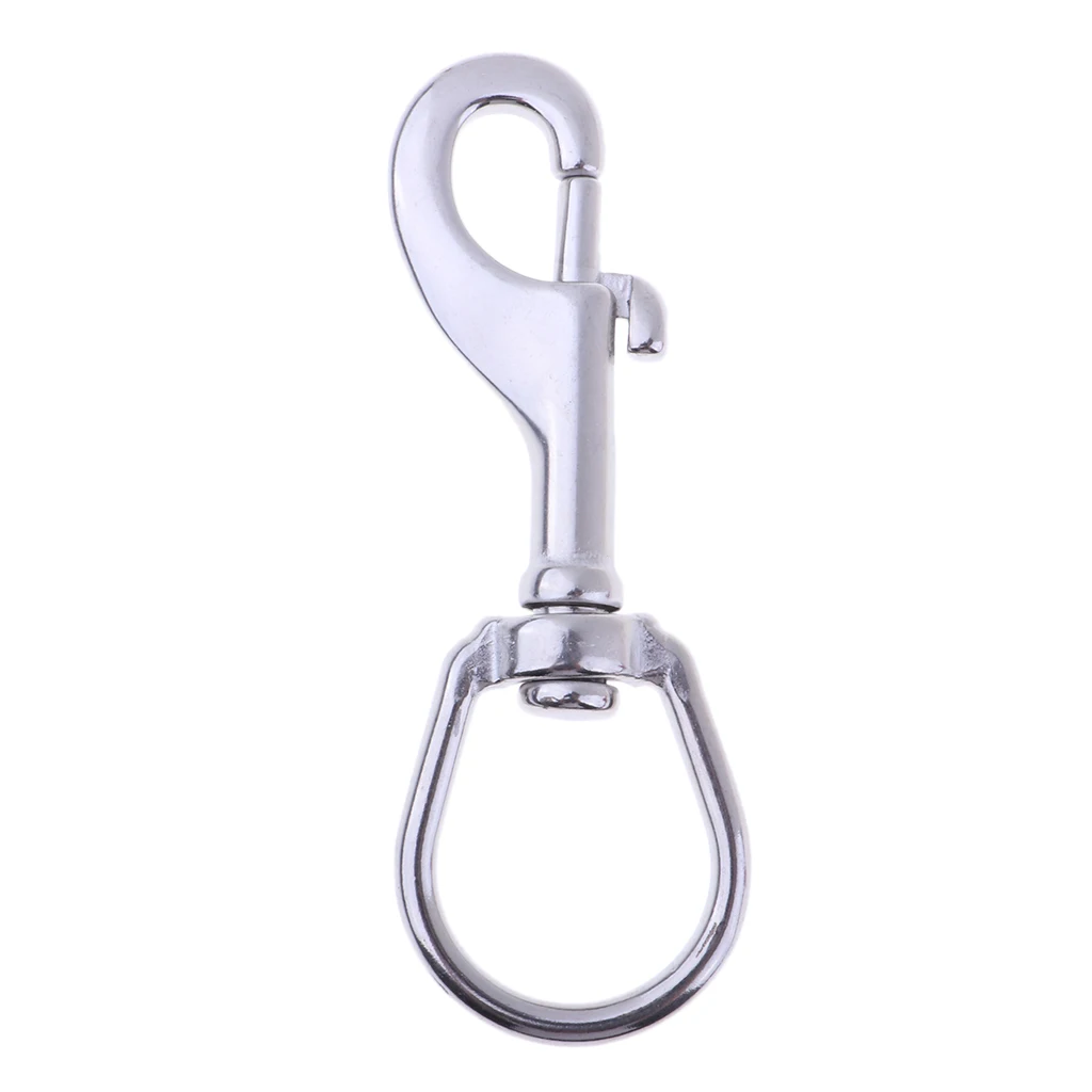 Diving Clips, Stainless Steel Swivel Eye Snap Hook Dive Single Ended Swivel Eye Bolt Hook Buckle Dog Clip Gear Equipment 101mm