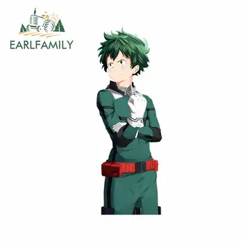 

EARLFAMILY 13cm x 4.7cm For My Hero Academia Car Stickers And Decals Windows Refrigerator Vinyl Material Sunscreen Decoration