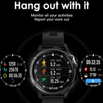 

L8 Men Smart Watch ECG PPG Heart Rate Blood Pressure Fitnesss Tracker IP68 Waterproof Bluetooth Business Smartwatch VS L5 L7 L98