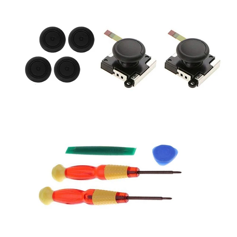 

10 In 1 3D Analog Joystick Thumb Sticks Sensor Replacement For Nintend Switch Ns Joy Con Controller With Repair Tools