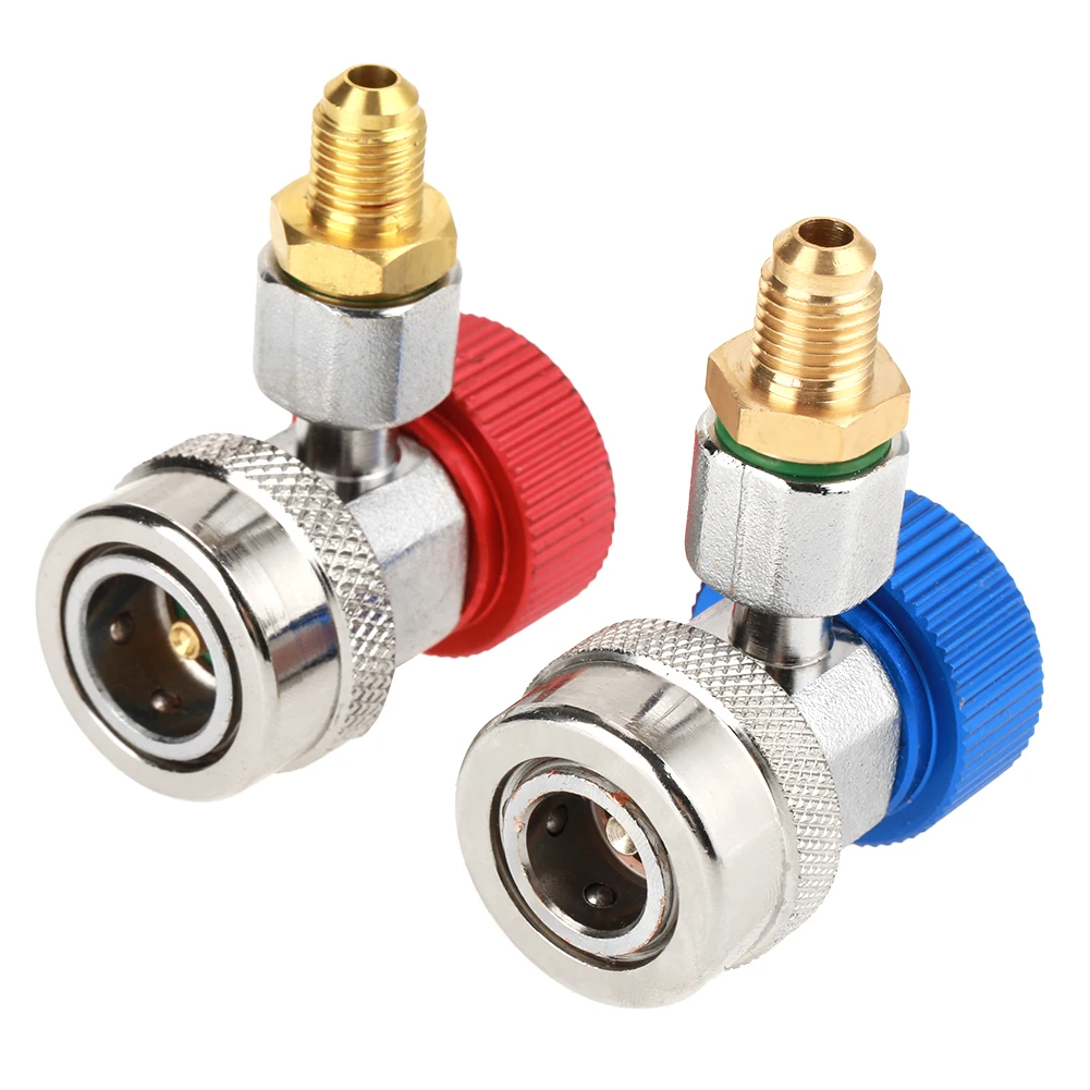 

New Quick Coupler R134 A/C Low/High Quick Connector Air Conditioning Coupler Adapter Quick Couplers With Cap Dropshipping