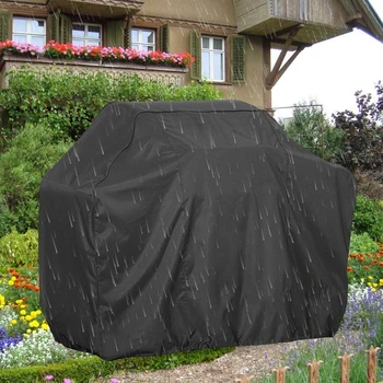 

Rain outdoor Barbecue cover round bbq grill black BBQ Cover Outdoor Dust Waterproof Weber Heavy Duty Grill Cover
