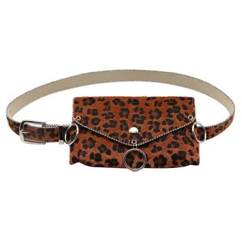 

Women's leopard bag New Fashion Soft Leather Belt Bag For Women Luxury Ladies Black Waist Bags Phone Pocket Fanny Pack#117