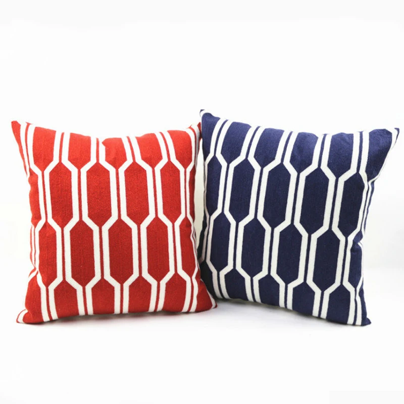 

Free Shopping Canvas Decorative Big Elegant Geometric Wool Embroidery Cushion Cover HT-CCWEC-C-31-32