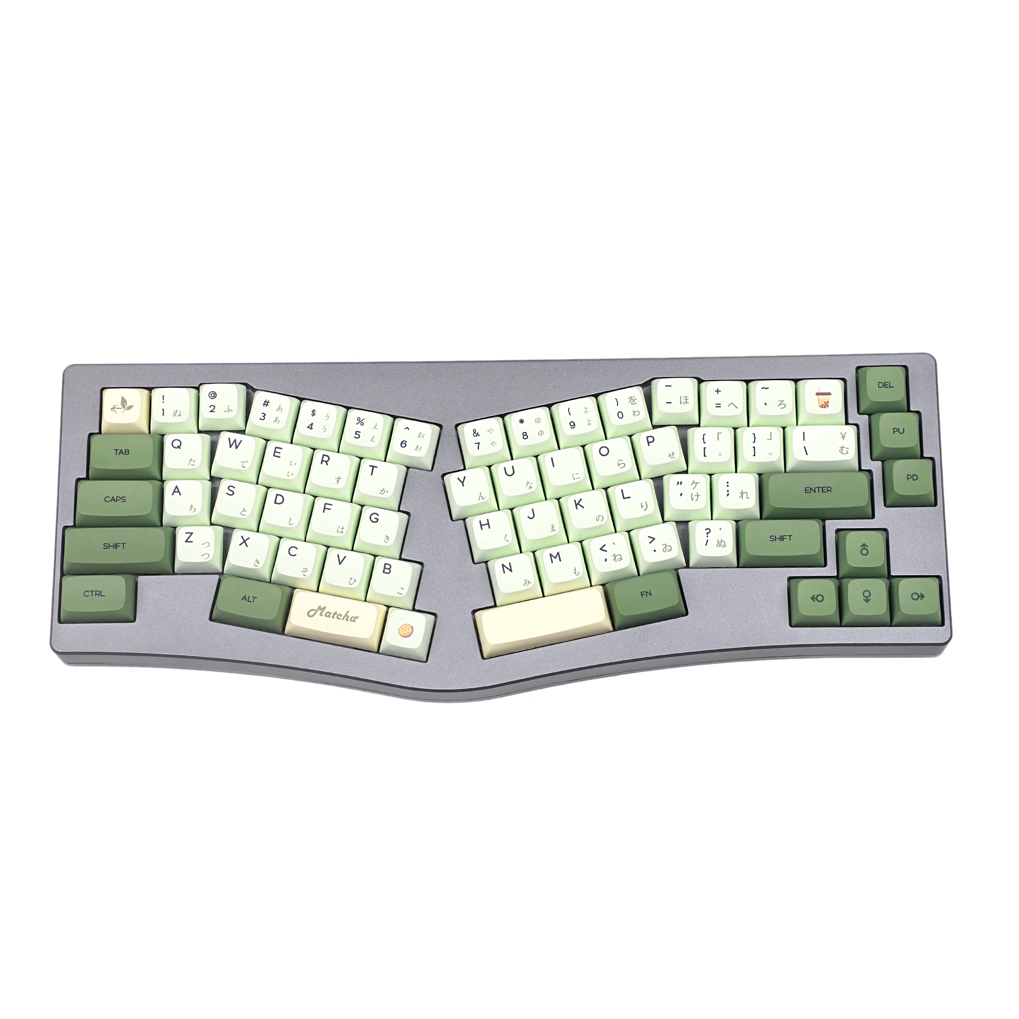 Matcha Dye Sub Zda Pbt Keycap Semelhante ao Xda Japonês Coreano Russo Teclado mx 104 87 61 Melody 96 Kbd75 Id80 Gk64 68 Sp84 - Imagem 6