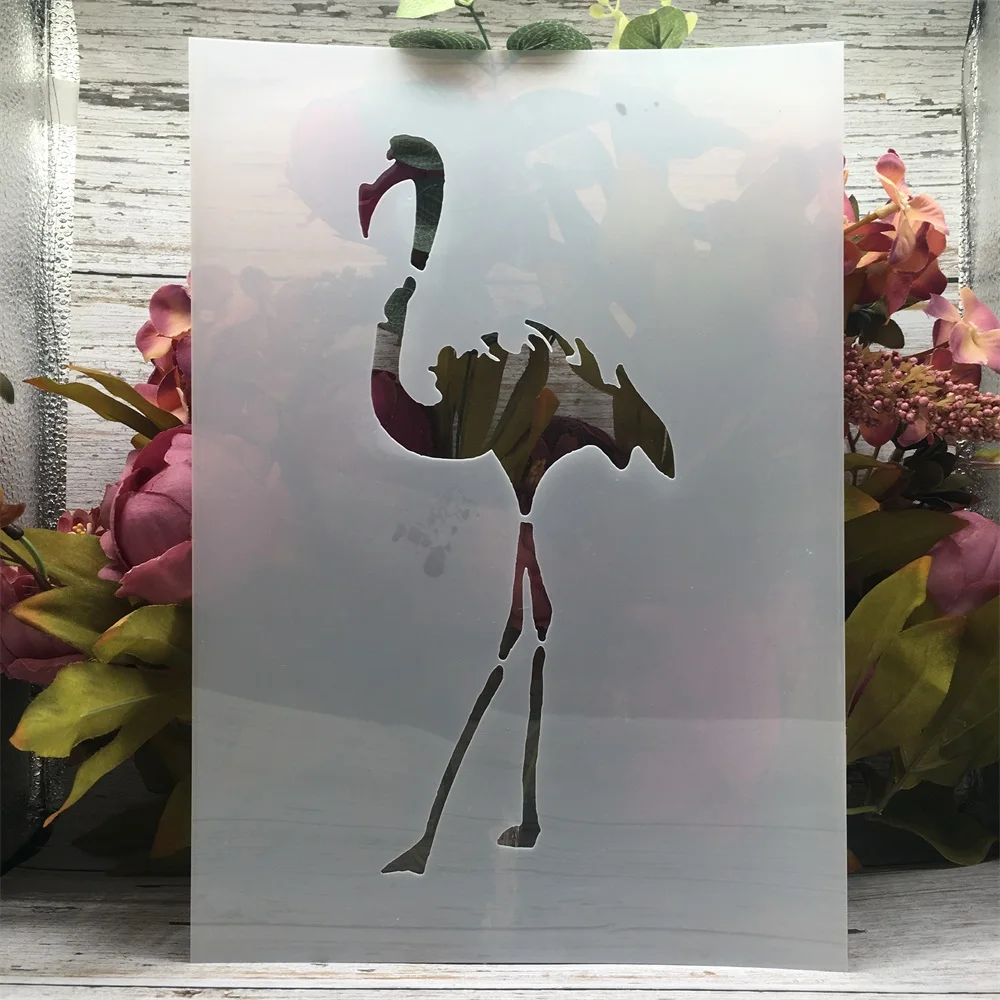 

A4 29cm Single Flamingo DIY Layering Stencils Wall Painting Scrapbook Coloring Embossing Album Decorative Template