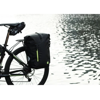 

Waterproof Bike Bicycle Rear Rack Pannier Bag with Corner Protective Hard Shell, Removable Shoulder Strap