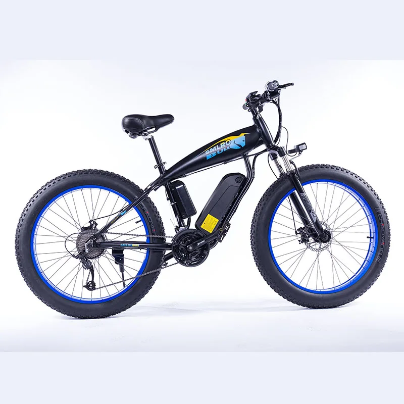 2020 new S10-Aluminum alloy Fat Tire Electric Bike 26x4.0 Snow Mountain Bike 26 Beach auxiliary bicycle 27 speed 48V 12AH 350W