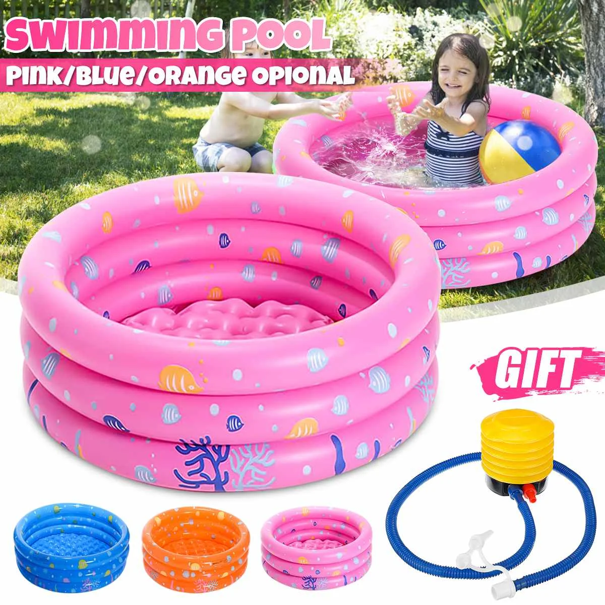 Round Baby Kids Swimming Ocean Ball Pool Inflatable Swimming Pool Toddler Water