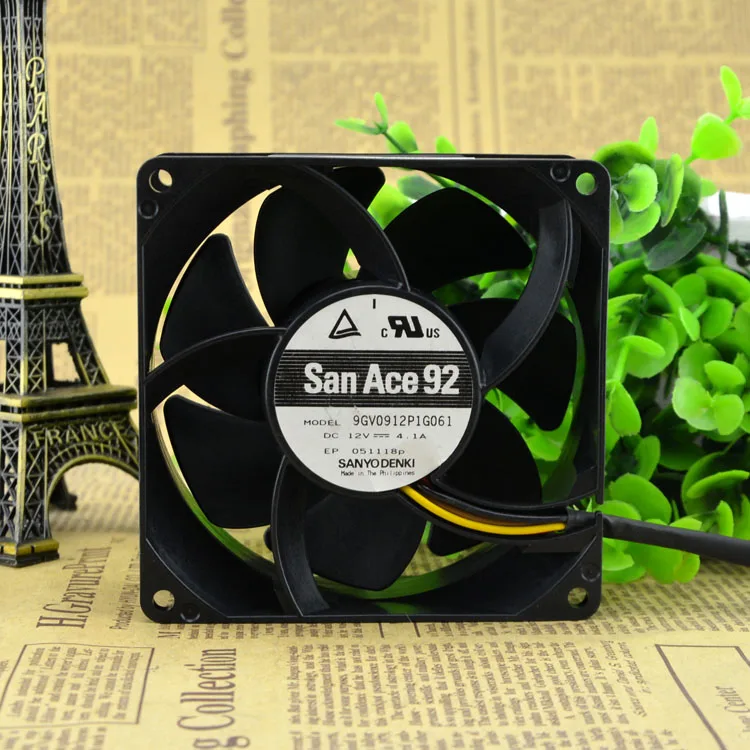 9GV0912P1G061 9038 12V 4.1A 9 см защиты электродвигателя Вентилятор охлаждения