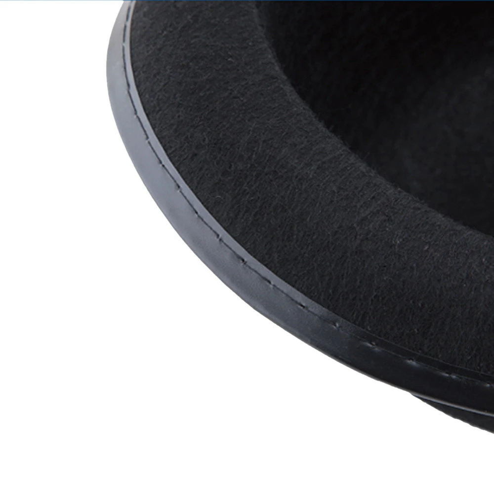 Hat Women Winter Felt Hats Men Fashion Black Top Halloween Round Caps Bowler Hats Magician Magic Jazz 918