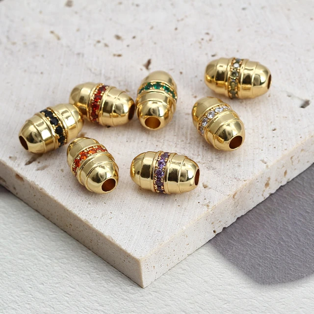 Meibeads Cubic Zirconia Enamel Copper Beads For Jewelry Making Fit Fashion  Bracelet Diy Accessories Oval Loose Beads One Piece - Beads - AliExpress