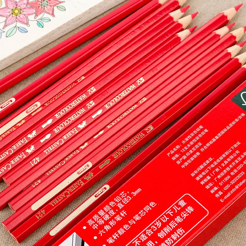 Faber castell 12 шт. 3 цвета нетоксичный Lapis De Cor профессиональный цветной карандаш для